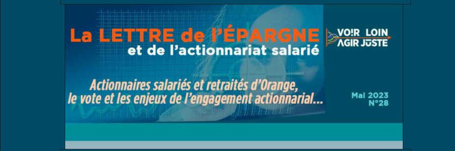 La lettre de l&rsquo;épargne et de l&rsquo;actionnariat salarié N°28