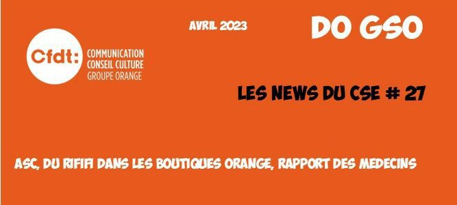 Les News du CSE # 27