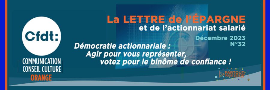 La lettre de l&rsquo;épargne et de l&rsquo;actionnariat salarié N°32